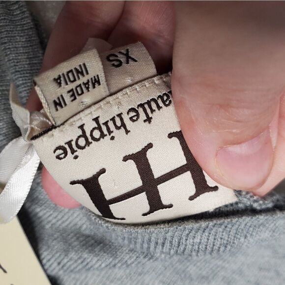 NEW HAUTE HIPPIE long sleeve gold sequin oversized pullover‎ sweater XS - Picture 11 of 14